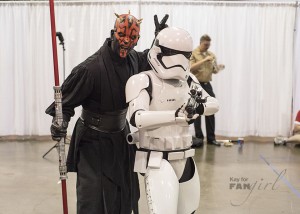 Darth Maul and a First Order Stormtrooper at Wizard World 2015
